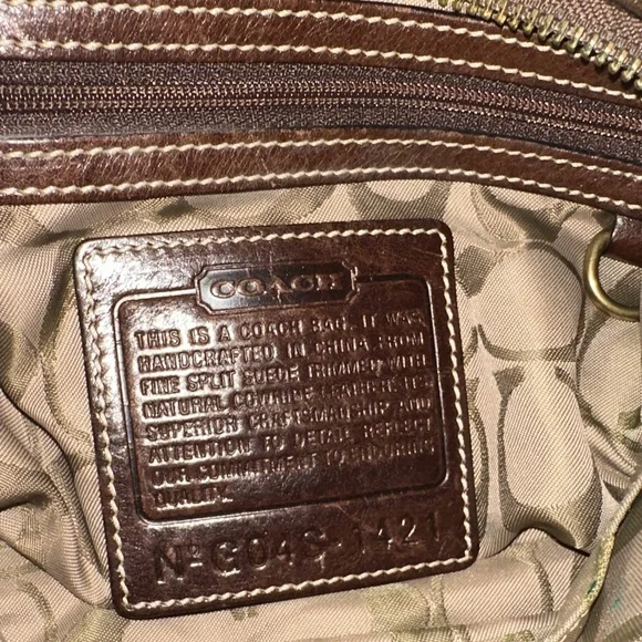 Coach Dark Brown Suede Fringe Hobo Bag - Picture 5 of 9